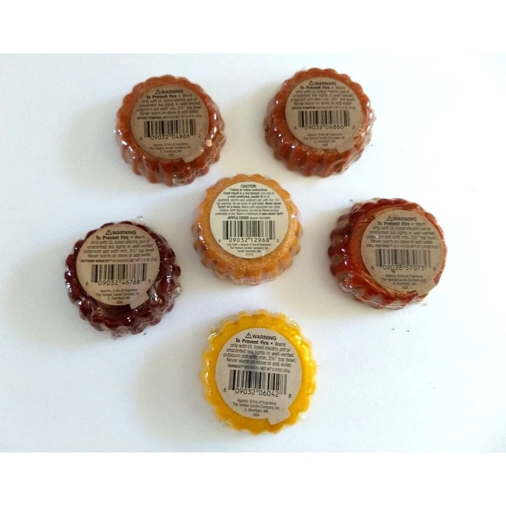 10 Yankee Candle Tarts Wax Melts & Votives Autumn Fall Maple Farmers Retired NOS